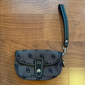 Dooney & Bourke Black and Gray Wristlet